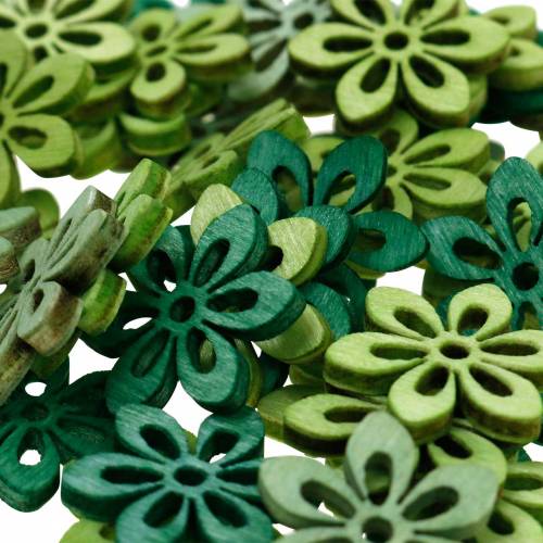 Floristik24 Sprinkle decoration flower green, light green, mint wood flowers to sprinkle 144p