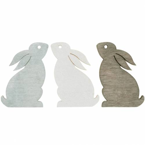 Floristik24 Scatter decoration rabbit brown, light grey, white Easter bunnies for scattering 72 pcs