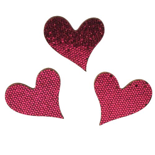 Product Scatter decoration heart purple 3-5cm 48 pcs