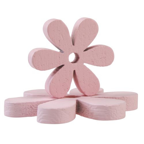 Product Scatter decoration wooden flowers pink table decoration summer Ø2–6cm 20 pcs