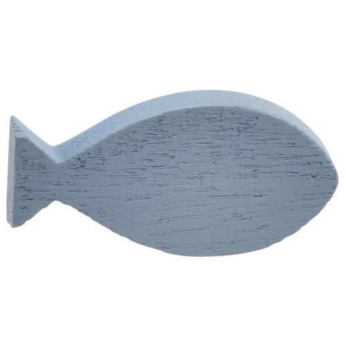 Product Scatter decoration wooden fish blue white maritime 3-8cm 24pcs