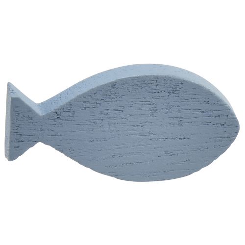 Product Scatter decoration wooden fish blue white maritime 3-8cm 24 pcs