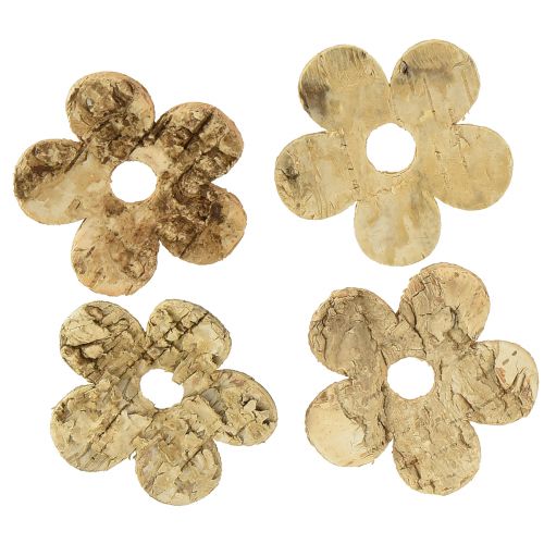Product Scatter Decoration Wood Bark Flowers Birch Vintage Ø5cm 36 Pcs
