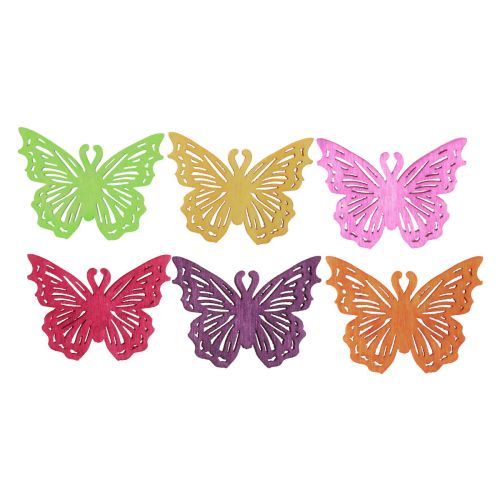 Floristik24 Scatter decoration butterfly wooden table decoration spring 4×3cm 72pcs