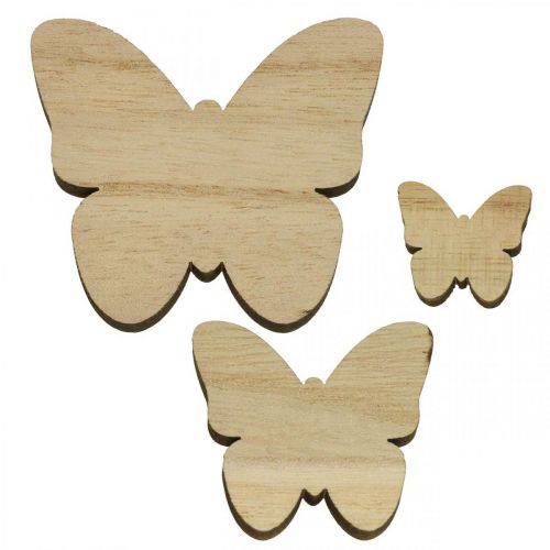 Product Scattered decoration butterflies Wooden decoration butterflies 2.5-6.5cm 29 pieces