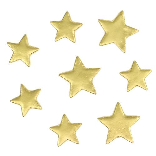 Product Scatter decoration stars mix 4-5cm gold matt 72pcs