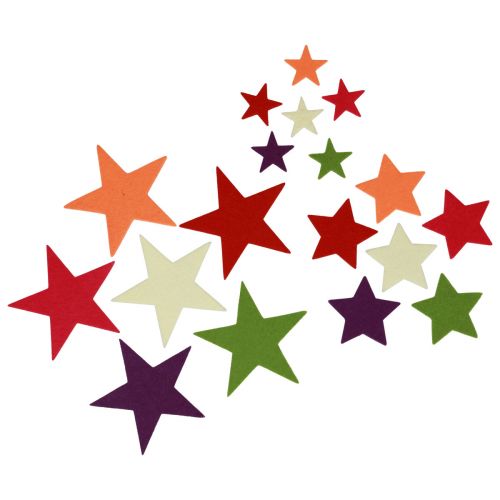 Floristik24 Scatter decoration stars, scattered Christmas pieces, colored, 108 pieces
