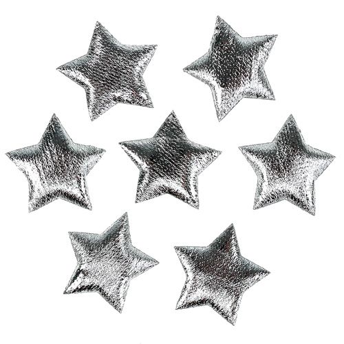 Floristik24 Decoration to control cloth stars silver 3cm 100pcs