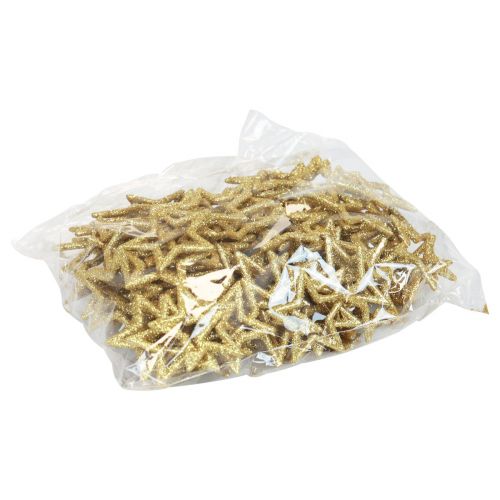 Floristik24 Scatter Decoration Christmas Stars Golden Glitter Ø4cm 120 pcs