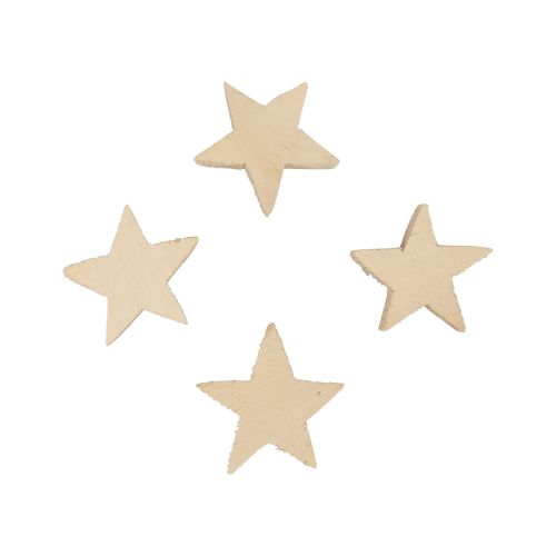 Floristik24 Scatter decoration Christmas stars natural wooden stars Ø4cm 24 pcs