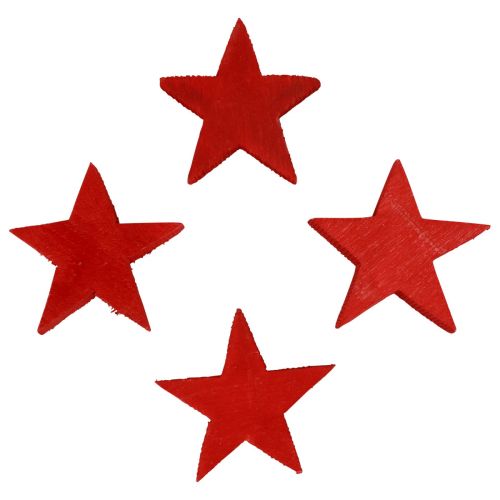 Floristik24 Scatter decoration Christmas stars red wooden stars Ø5.5cm 12pcs