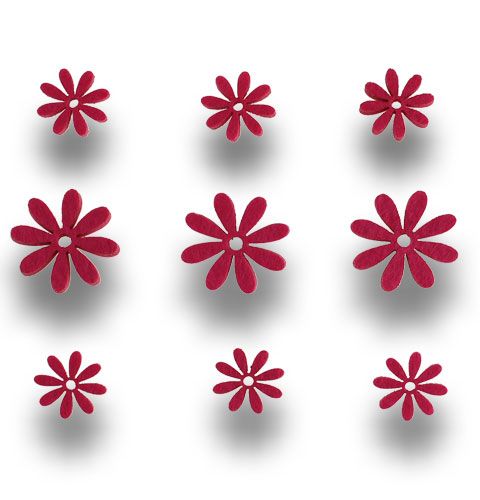 Floristik24 Felt Flowers Set in Pink 96pcs