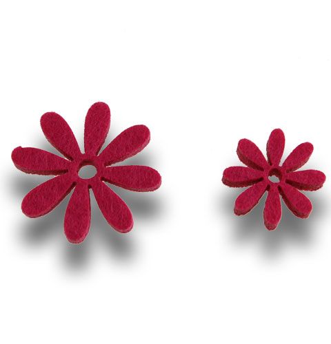 Floristik24 Felt Flowers Set in Pink 96pcs