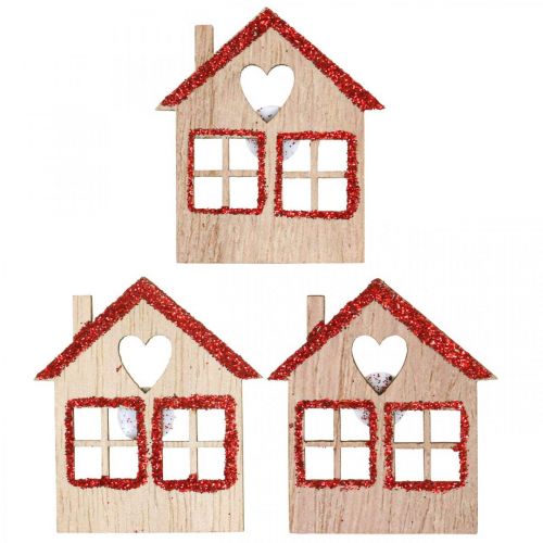 Floristik24 Scatter decoration Christmas Christmas decoration house 4.5×5cm 72p