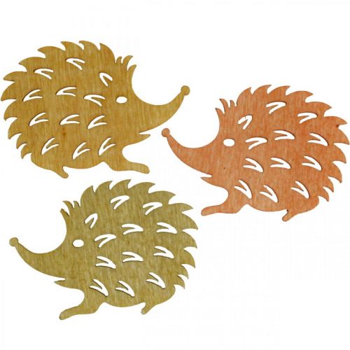 Product Table decoration autumn scatter decoration hedgehog wood W4cm H3cm 72p