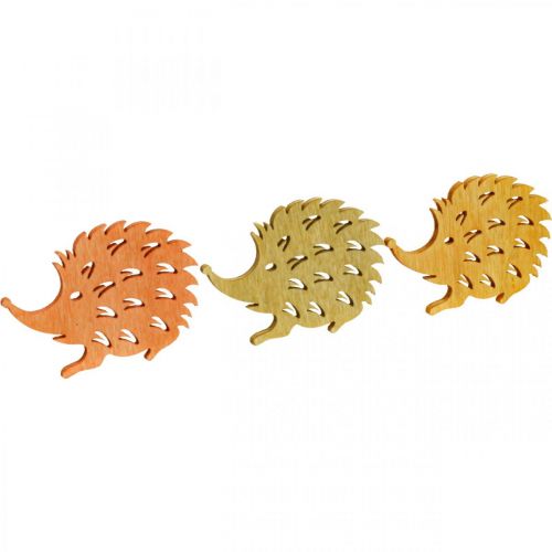 Product Table decoration autumn scatter decoration hedgehog wood W4cm H3cm 72p