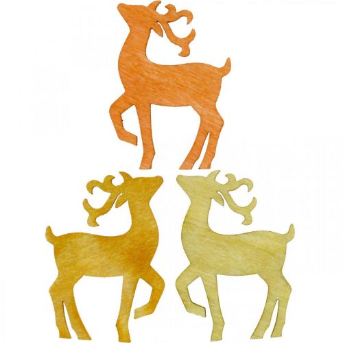 Floristik24 Scatter decoration Christmas wood deer nature 4×3cm 72p