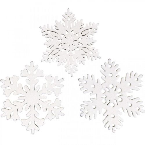 Floristik24 Scatter parts snowflake, scatter decoration ice crystal 3.5cm 72pcs