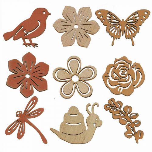 Product Scatter decoration flowers animals mix summer decoration W3-4cm 72 pcs