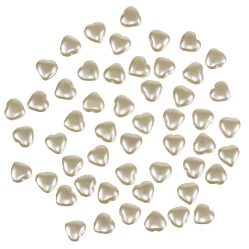 Floristik24 Scattering hearts cream 1cm 144pcs