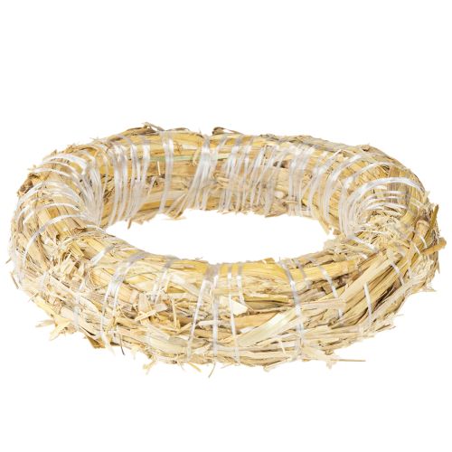 Straw wreath blank wreath made of straw straw 15/3cm 2 pcs