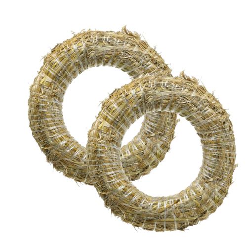 Straw wreath Straw Roman decorative wreath 18/3cm 2pcs