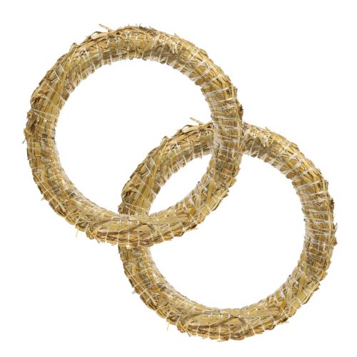 Floristik24 Straw wreath straw Roman for door wreaths 25/4cm 2pcs