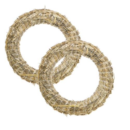 Straw wreath straw Roman for wreaths and Advent wreaths 25/6cm 2pcs