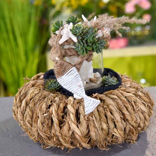 Product Braided straw wreath Ø30cm deco wreath nature