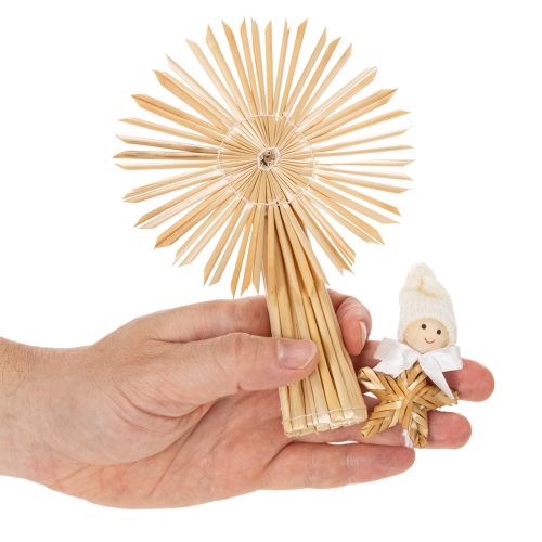 Natural Straw Christmas Decorations Set - 35 Pieces, Stars and Figures | Floristik24.co.uk