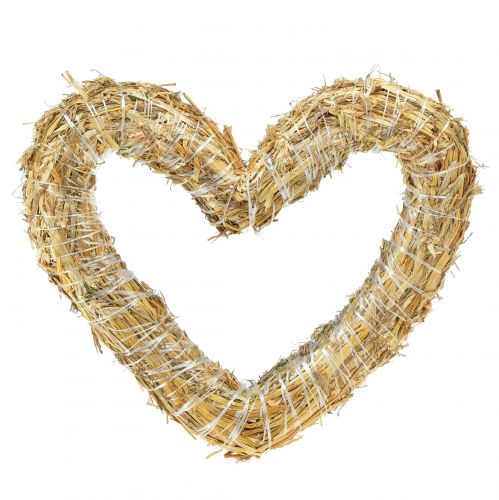 Floristik24 Straw mat heart 33x34cm