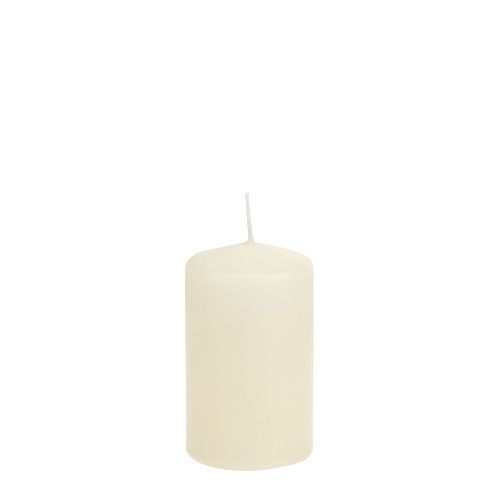Floristik24 Pillar candle 100/60 cream 16pcs