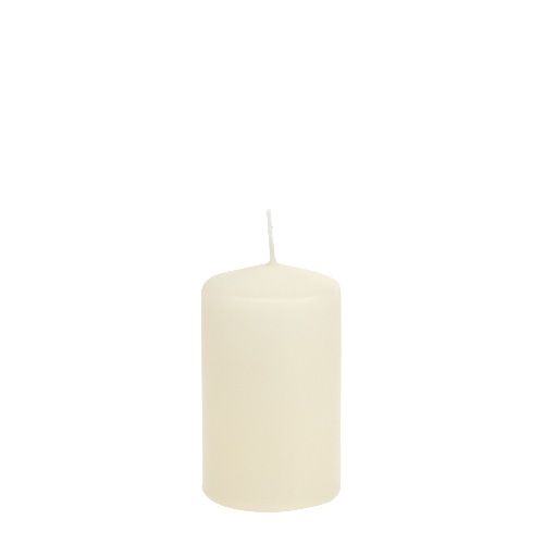 Floristik24 Pillar candle 100/60 cream 16 pcs