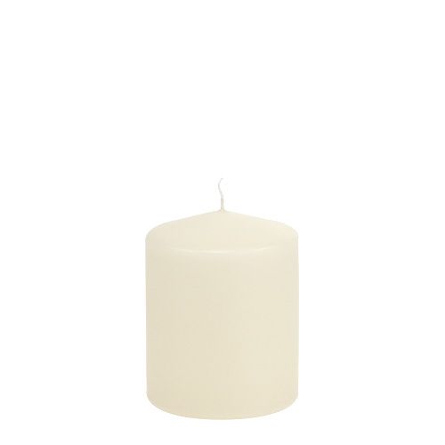 Floristik24 Pillar candle 100/80 cream 6pcs