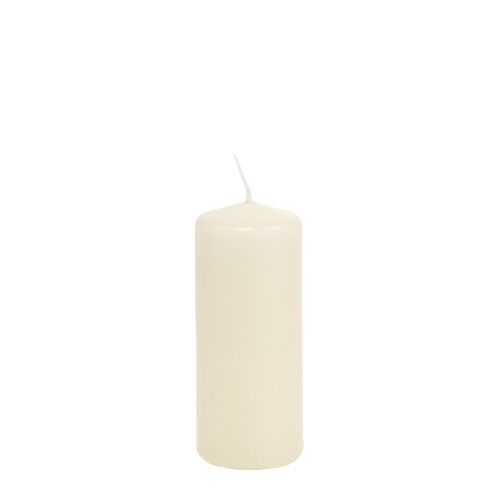 Floristik24 Pillar candles cream candles H120mm Ø50mm 12pcs