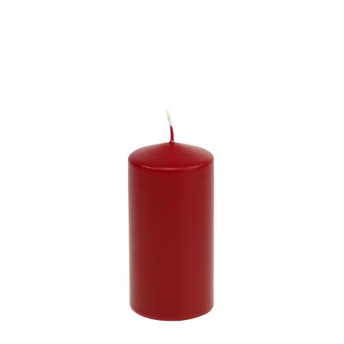 Floristik24 Pillar candle 120/60 old red 16pcs