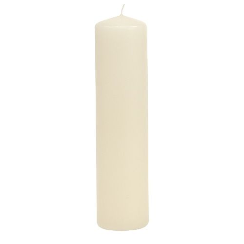 Pillar candles cream Advent candles candles 200/50mm 24pcs