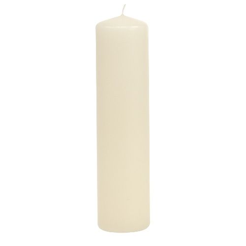 Floristik24 Pillar candles cream Advent candles candles 200/50mm 24pcs