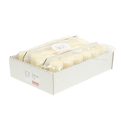 Floristik24 Pillar candle 80/40 cream 24 pcs