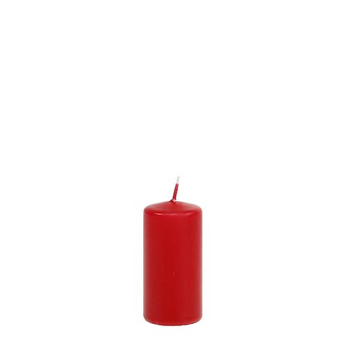 Floristik24 Pillar Candle 80/40 Red 24 pcs