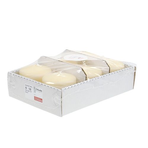 Product Pillar Candle 80/80 Cream 6 Pcs