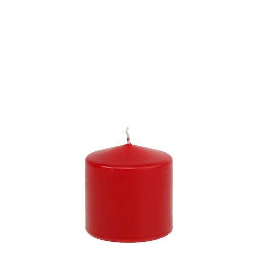 Floristik24 Pillar candle 80/80 red 6pcs