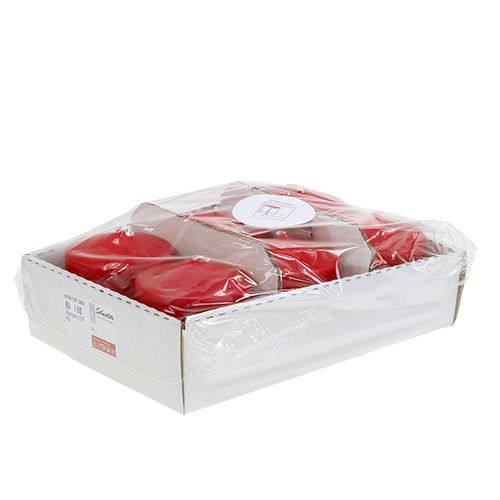 Product Pillar Candle 80/80 Red 6 Pcs