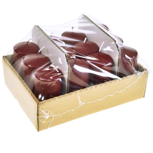Product Pillar candles red candles H100mm Ø50mm old red 12pcs