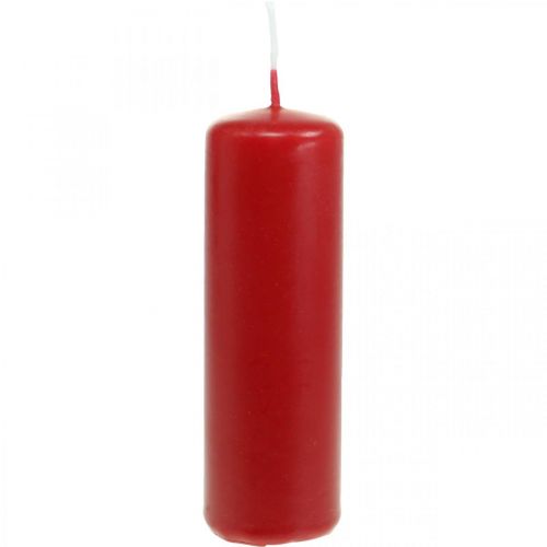 Floristik24 Pillar candle 120/40 red 24pcs