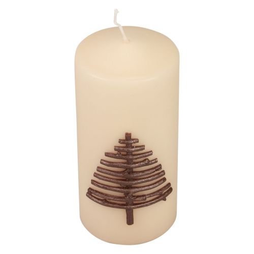 Product Christmas candle candle Christmas beige 150/70mm 1 pc