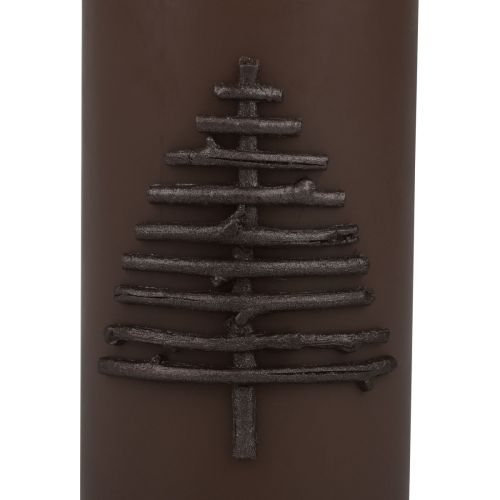 Product Christmas candle candle Christmas dark brown 150/70mm