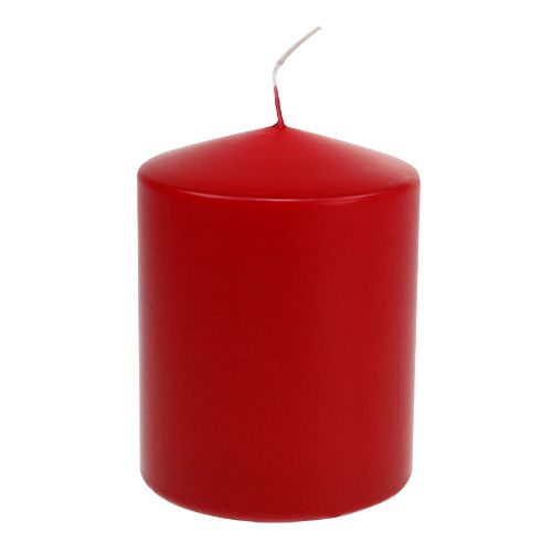 Floristik24 Pillar candles 130/100 red 4pcs