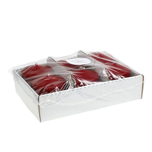 Product Pillar candles 80/80 old red 6 pcs