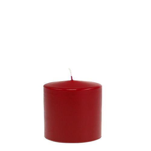 Floristik24 Pillar candles 80/80 6pcs. Dusky red